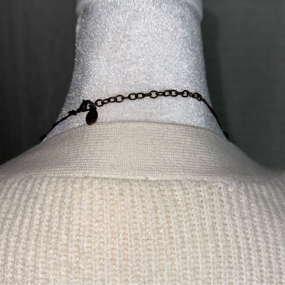 Robert & Rose Vintage Bronze Tone Double Strand Green Acrylic Beads Necklace - Picture 4 of 5